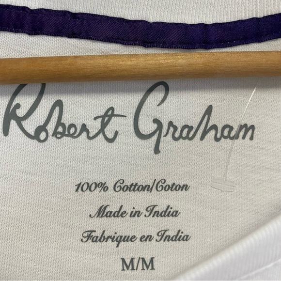 Robert Graham White Purple Gray Skull Leon Graphic Tee T-shirt - Picture 10 of 13